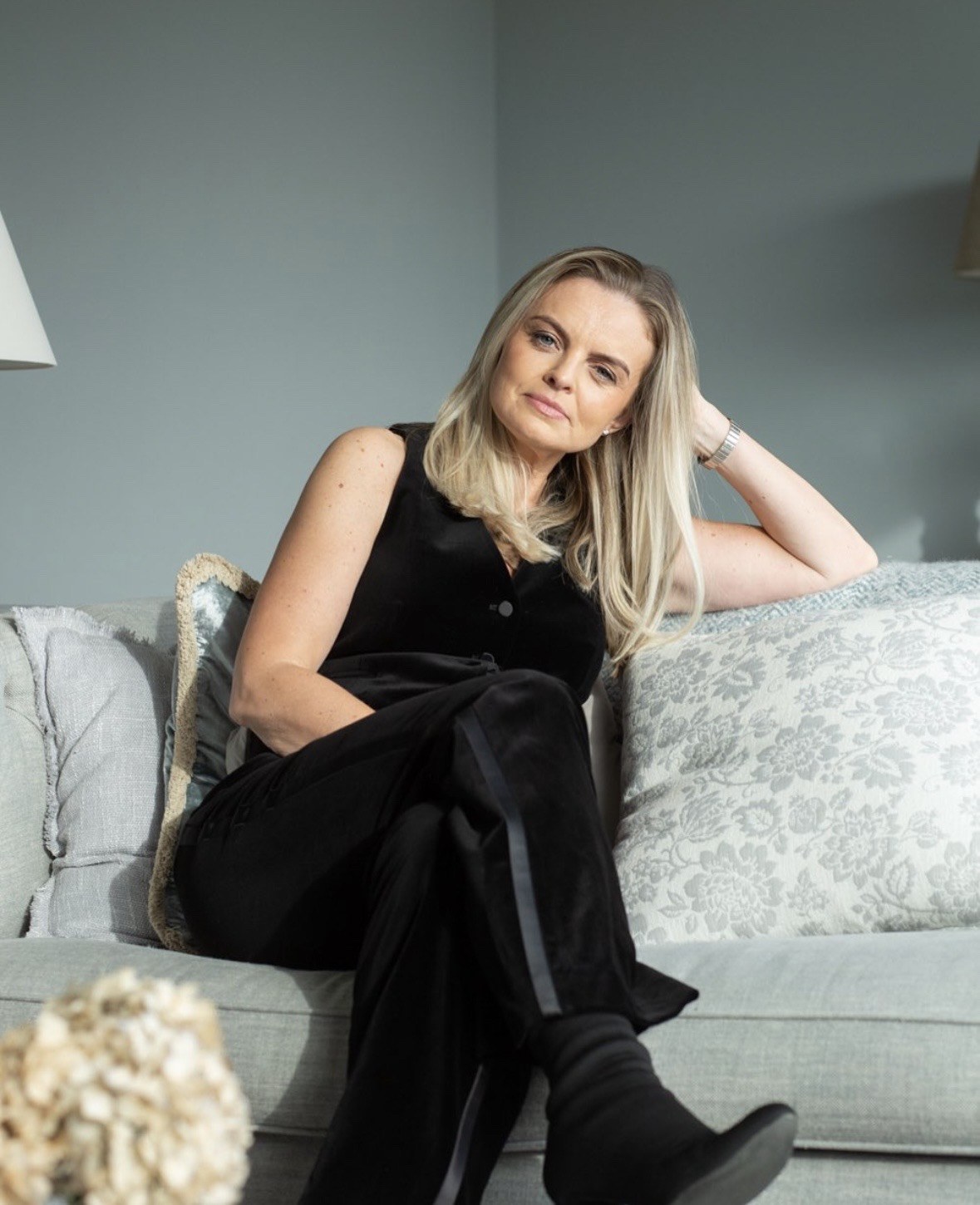 Laura Enston seated portrait photograph