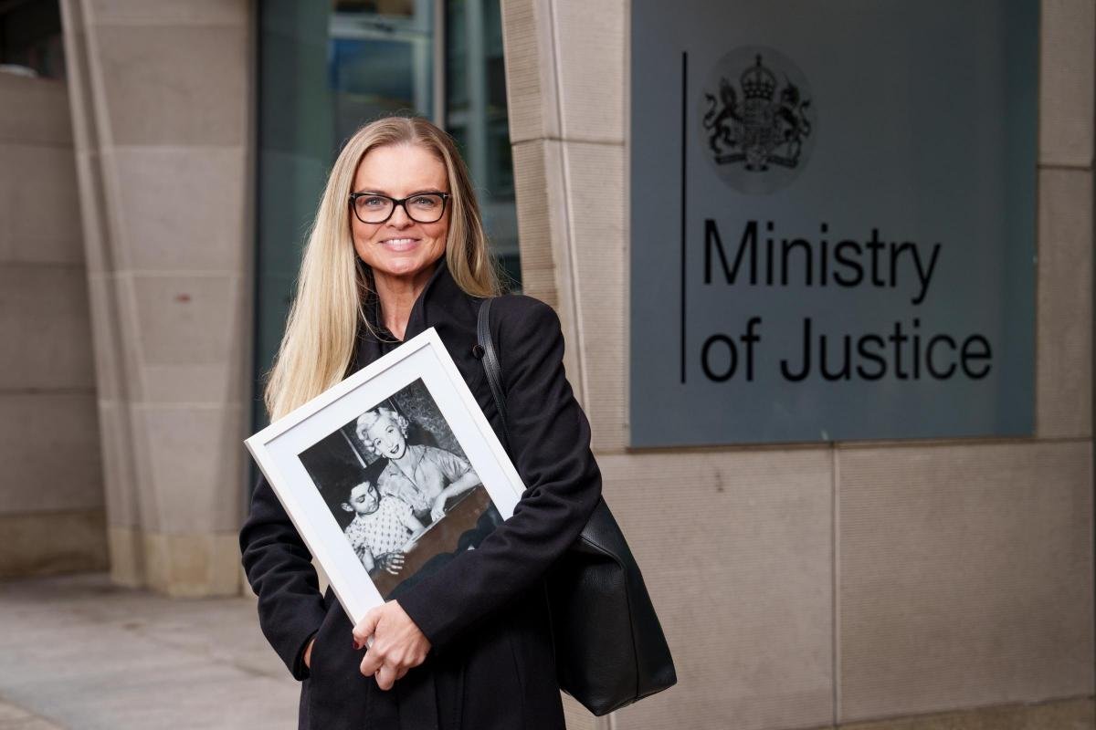 Laura Enston outside the Ministry of Justice